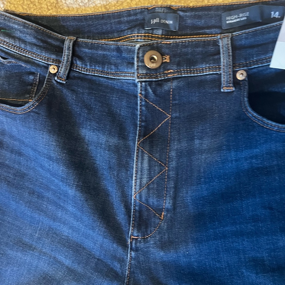 J. Jill Women's High-Rise Jeans - Deep Indigo - Picture 3 of 6